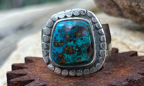 Apache Chrysocolla ring