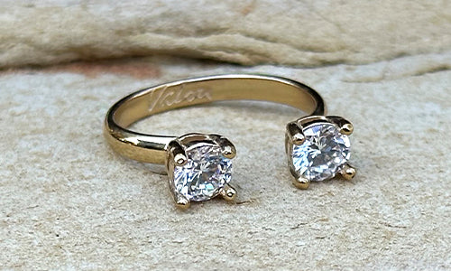 Tiny Gold CZ 2cap