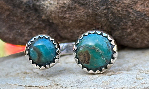 Turquoise 2cap ~ Saw-thoothed bezel № 2