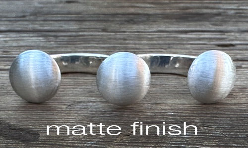 the Original 3cap ring style for men in "matte brushed" finish