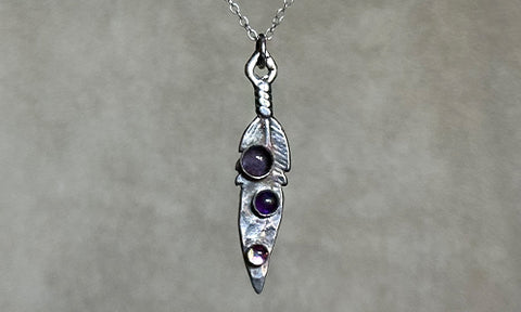 Amethyst Feather necklace