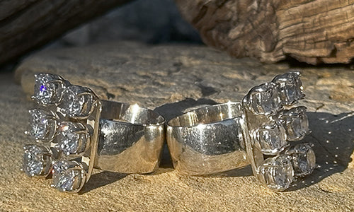 Striking Bold CZ ring ~ size 9