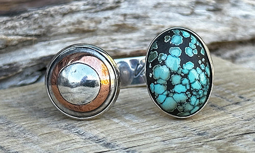Copper banded Turquoise 2cap