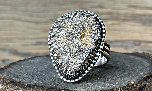 Druzy Quartz ring