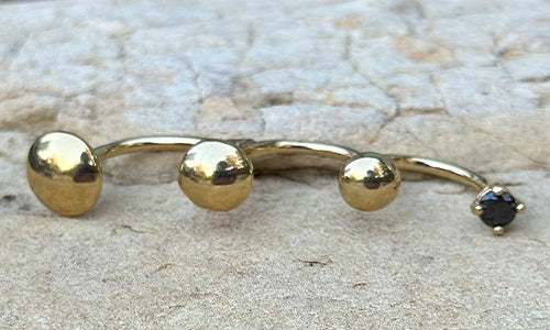 Gold 4cap and Black CZ