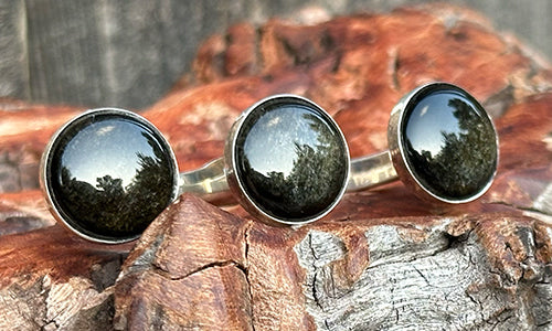Gold Sheen Obsidian 3cap