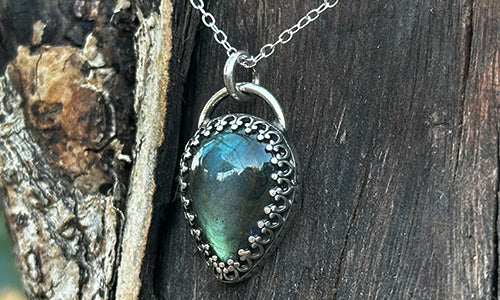Teardrop Labradorite necklace
