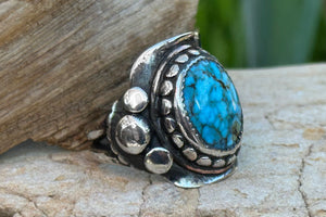 "Hold Your Fire" Kingman Turquoise ring