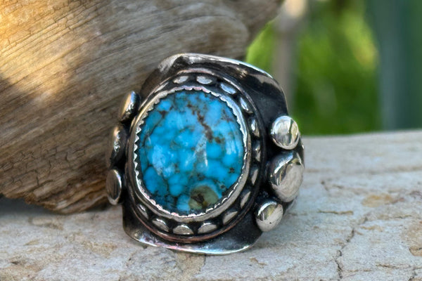 "Hold Your Fire" Kingman Turquoise ring