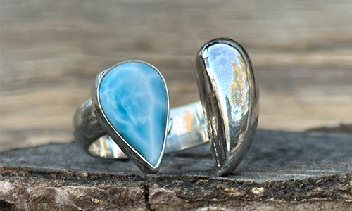 Teardrop Larimar 2cap