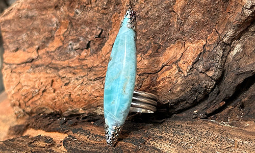 Larimar Elongated Marquise ring