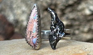 Mexican Fire Opal & Meteorite