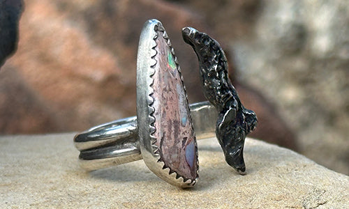 Mexican Fire Opal & Meteorite