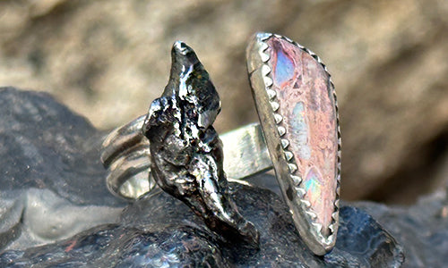 Mexican Fire Opal & Meteorite