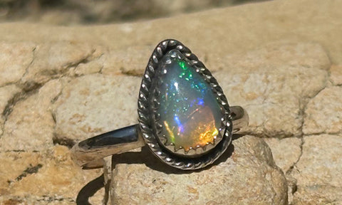 Teardrop Opal ring № 4