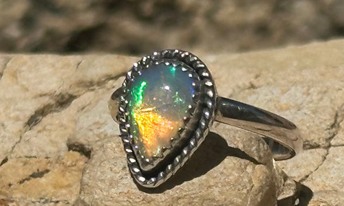 Teardrop Opal ring № 4