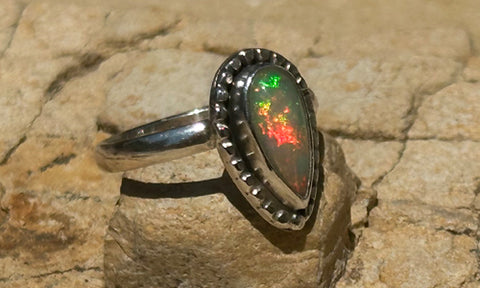 Teardrop Opal ring № 5
