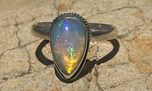 Teardrop Opal ring № 2