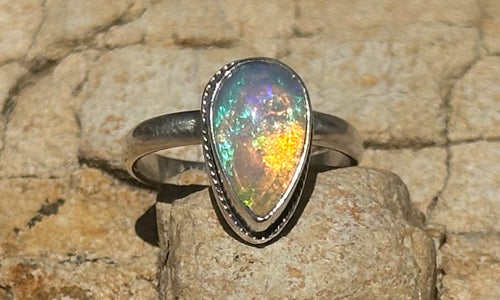 Teardrop Opal ring № 2