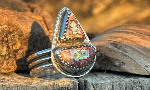 Opal Triangle ring