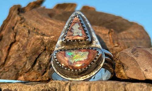 Opal Triangle ring