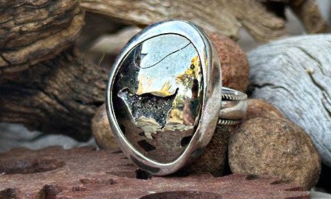 Pyritized Ammonite ring