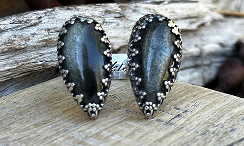 Twin Gold Sheen Obsidian 2cap