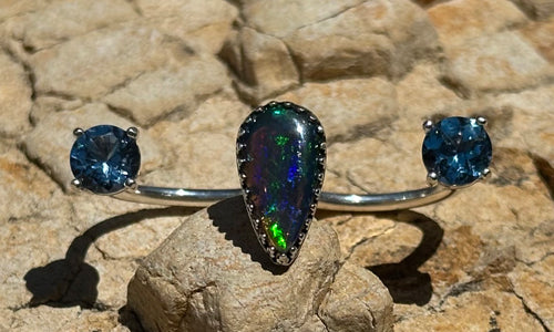 Large Blue Opal 3cap