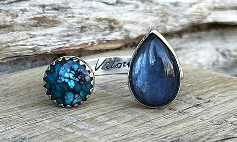 Blue Kyanite and Turquoise 2cap