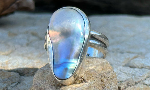 Freeform Pearl ring № 3