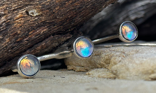 Peach/Baby-Blue glass 3cap
