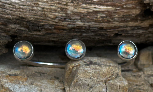 Peach/Baby-Blue glass 3cap