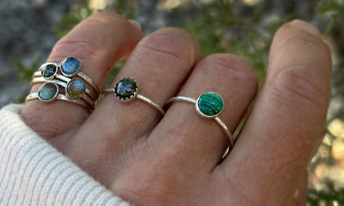 Mini Gem stacking rings