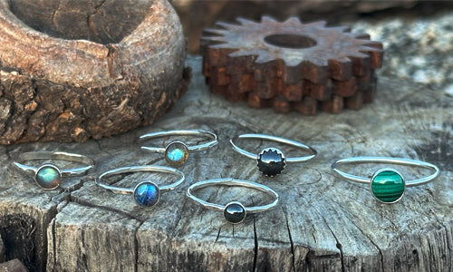 Mini Gem stacking rings