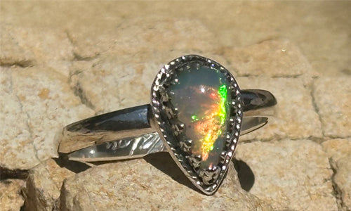 Teardrop Opal ring № 1