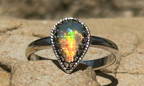 Teardrop Opal ring № 1