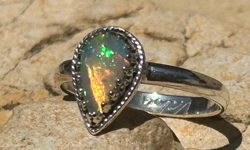 Teardrop Opal ring № 1