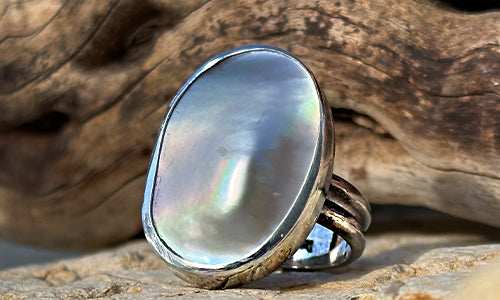 Freeform Pearl ring № 1