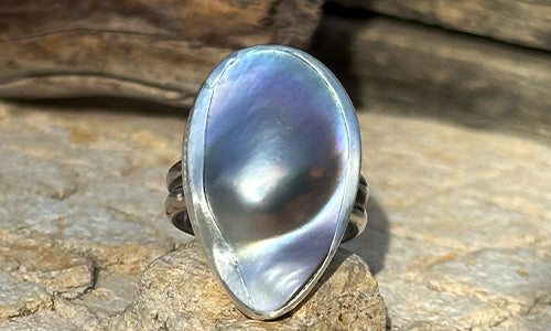 Freeform Pearl ring № 2