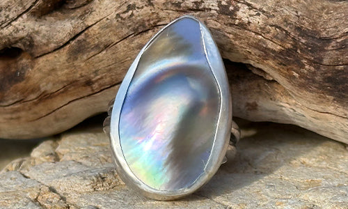 Freeform Pearl ring № 2