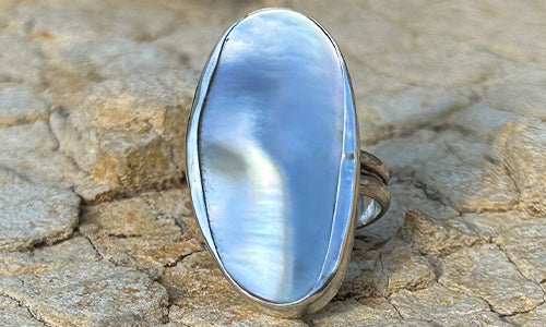 Freeform pearl ring № 5