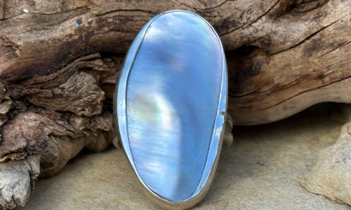 Freeform pearl ring № 5