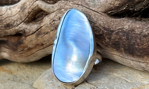 Freeform pearl ring № 5