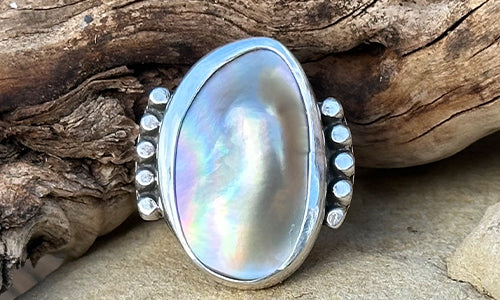 Freeform Pearl ring № 8