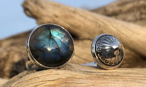 Spiridome Labradorite 2cap - Valou ::: Home of the Original 3cap ring design :::