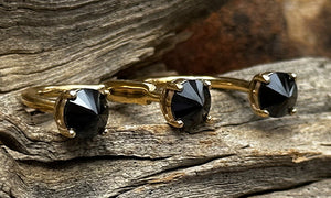 Reverse Black CZ 3cap ~ Gold